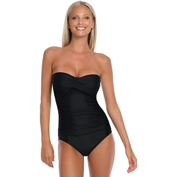 RELLECIGA Vintage Inspired Strapless Tummy Control 1pc Swimsuit Swimwear SZL:NWT - Picture 14 of 16